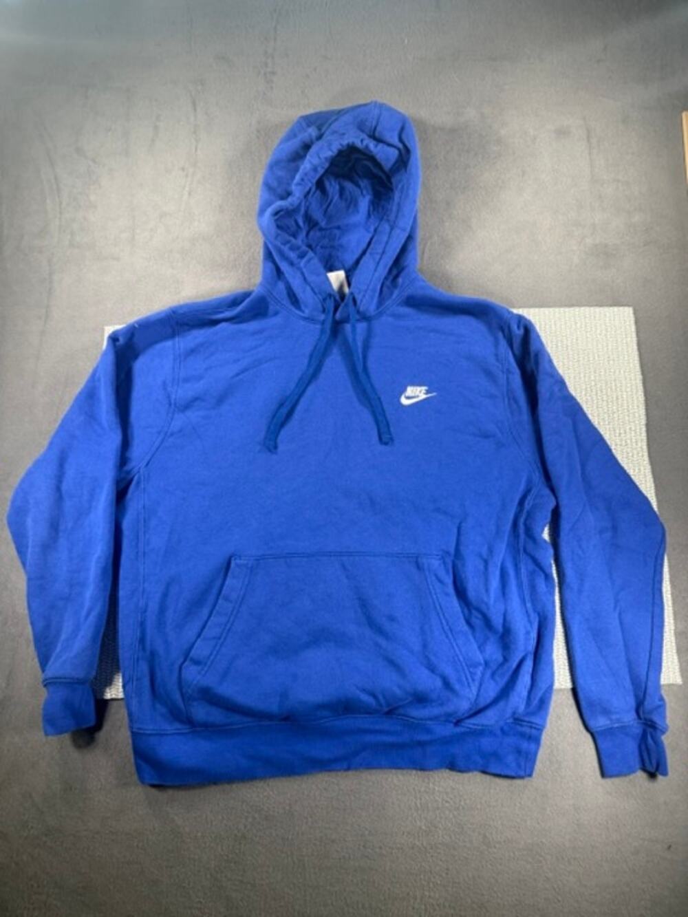 NIKE ROYAL BLUE CLUB FLEECE HOODIE SIZE L